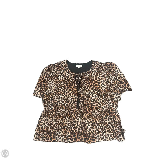 Top Short Sleeve By Cato In Animal Print, Size: 3x