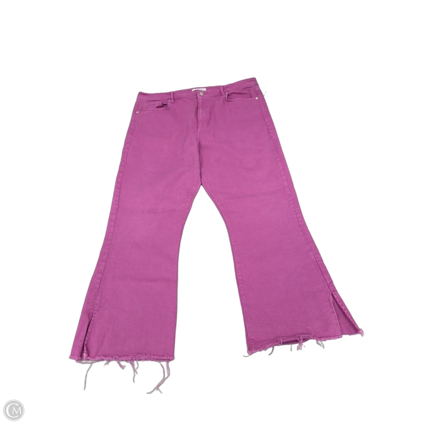 Jeans Flared By Loft In Purple Denim, Size: 14
