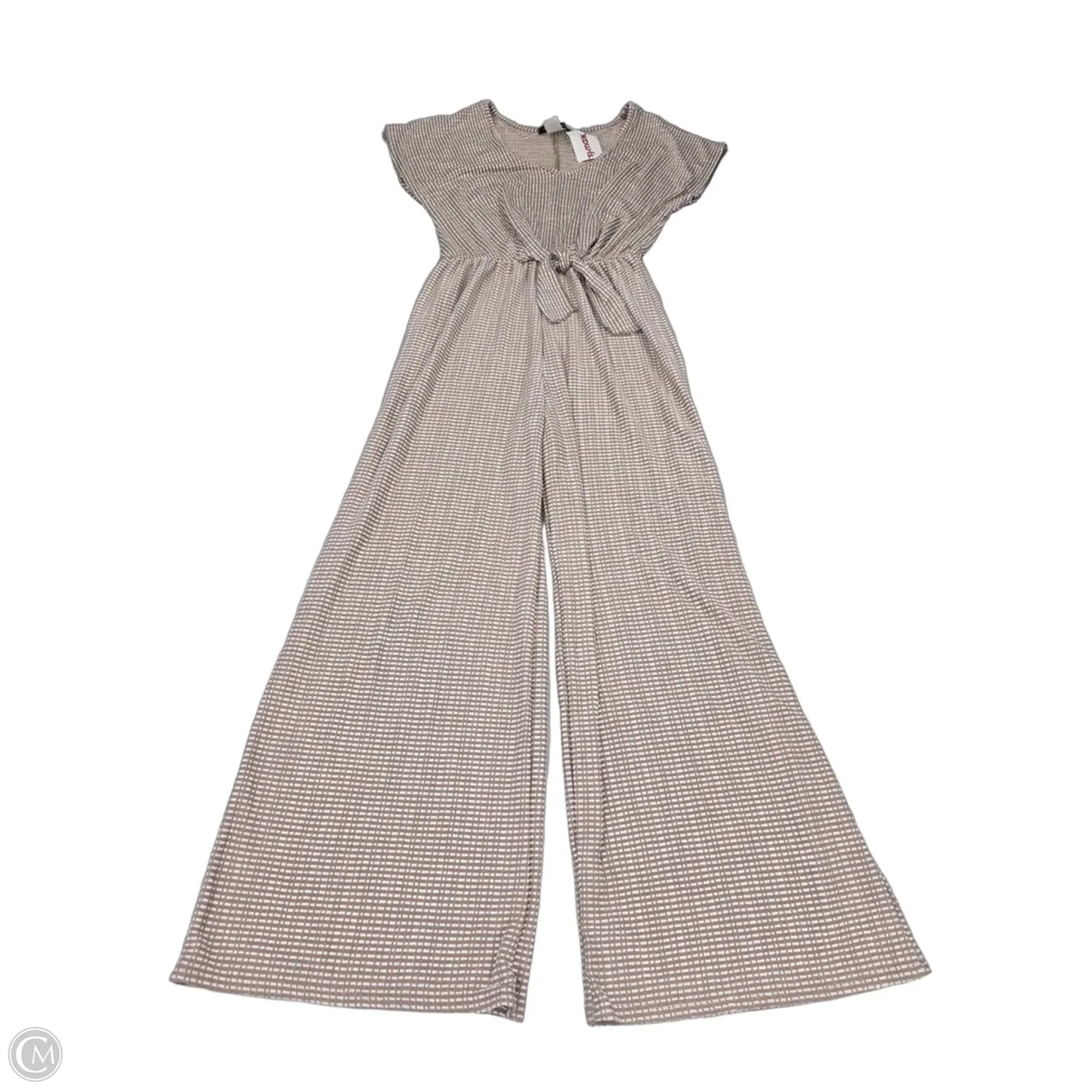 Jumpsuit By Caution To The Wind In Tan & White, Size: L