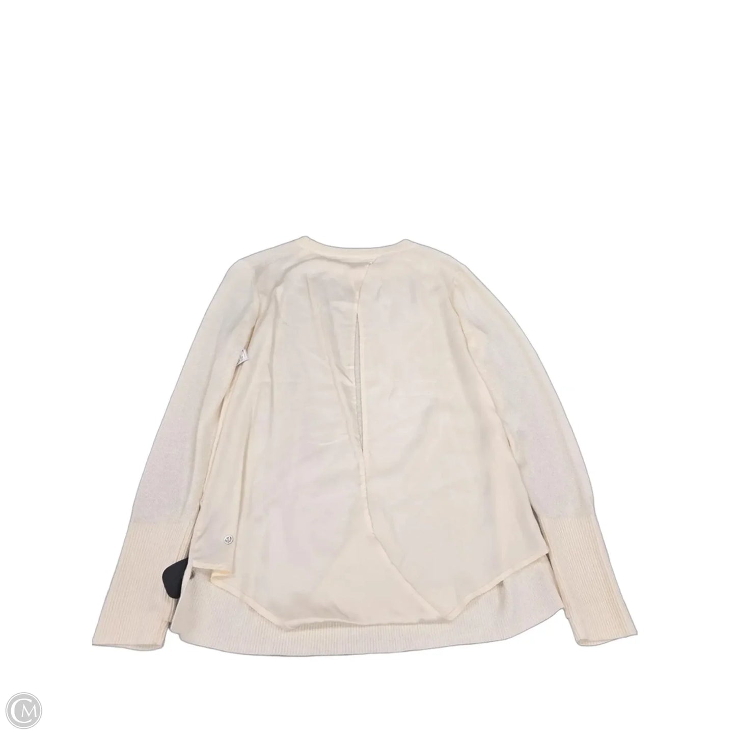 Top Long Sleeve By Lululemon In Cream, Size: 6