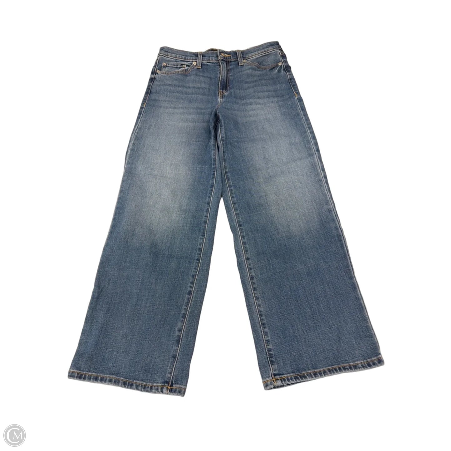 Jeans Straight By Banana Republic In Blue Denim, Size: 4