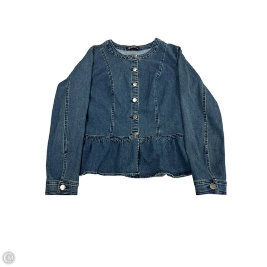 Top Long Sleeve By Allegra K In Blue Denim, Size: S