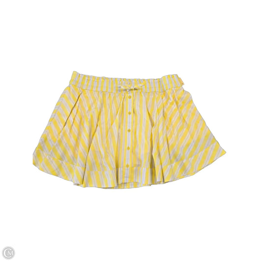 Skirt Mini & Short By Aerie In White & Yellow, Size: Xl