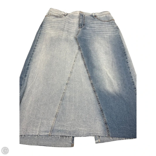 Skirt Midi By Jessica Simpson In Blue Denim, Size: Xxl