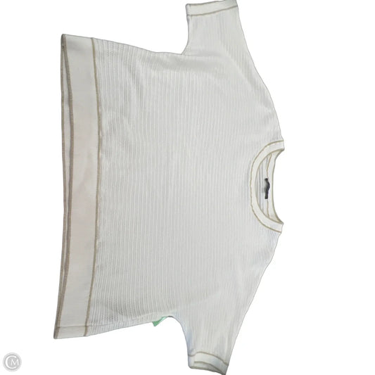 Top Short Sleeve By Adrianna Papell In White, Size: M