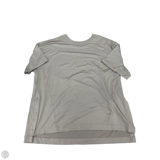 Athletic Top Short Sleeve By Athleta In Beige, Size: L