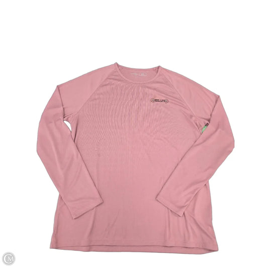 Top Long Sleeve By Cme In Pink, Size: Xxl