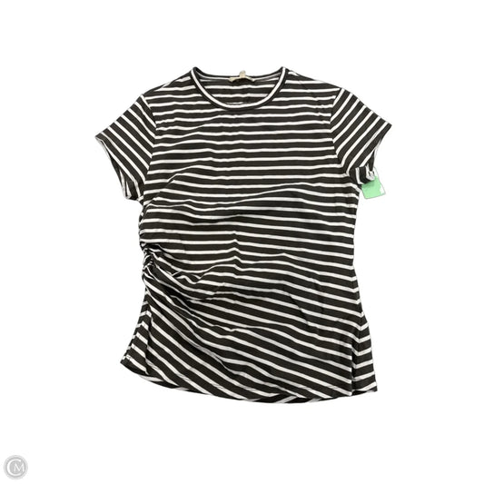 Top Short Sleeve By Madewell In Striped Pattern, Size: M