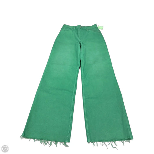 Jeans Wide Leg By H&m In Green, Size: 10