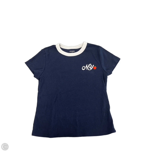 Top Short Sleeve By Old Navy In Navy, Size: L