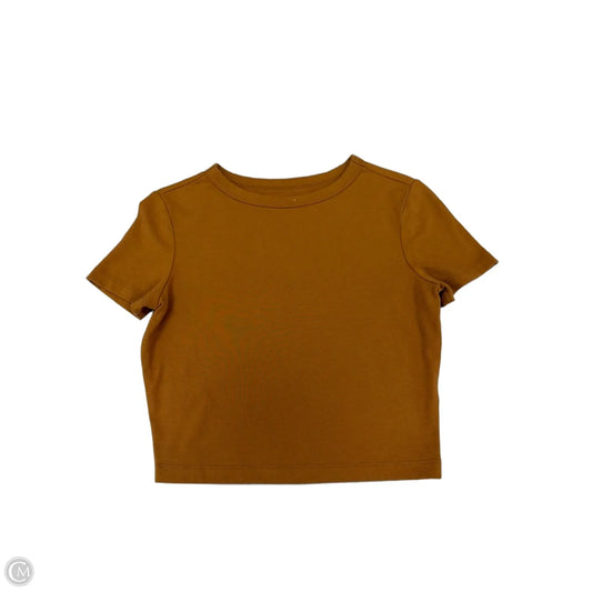 Top Short Sleeve Basic By Wild Fable In Tan, Size: Xs