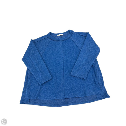 Top Long Sleeve By Zenana In Blue, Size: Xl
