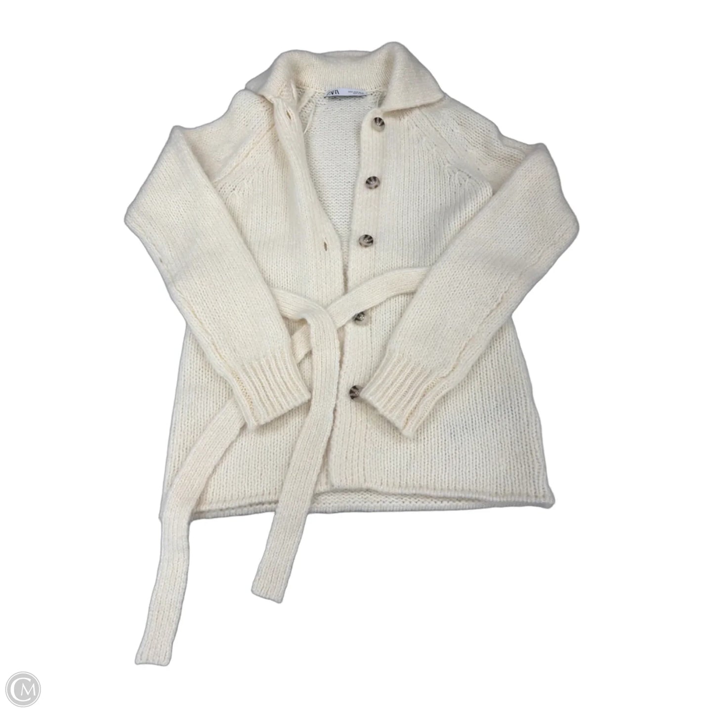 Cardigan By Zara In Cream, Size: M