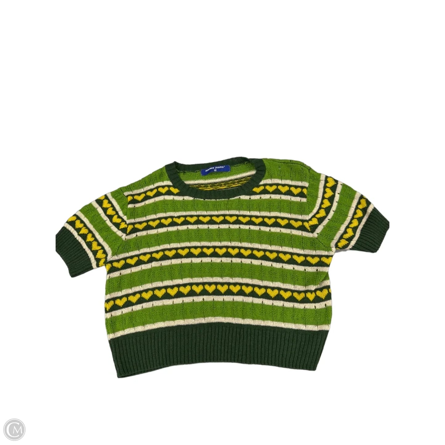 Top Short Sleeve By Cme In Green, Size: M