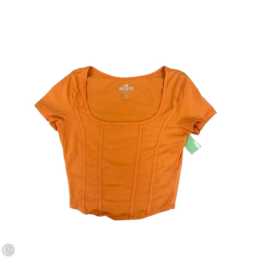 Top Short Sleeve By Hollister In Orange, Size: S