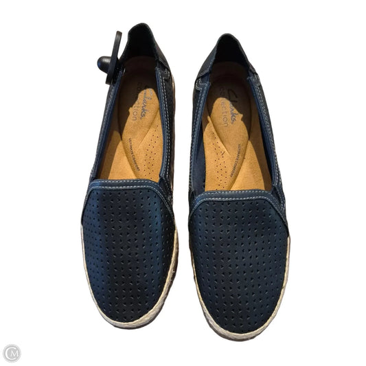 Shoes Flats By Clarks In Navy, Size: 8.5