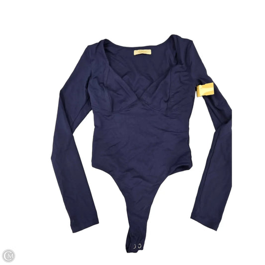 Top Long Sleeve By Cme In Navy, Size: M