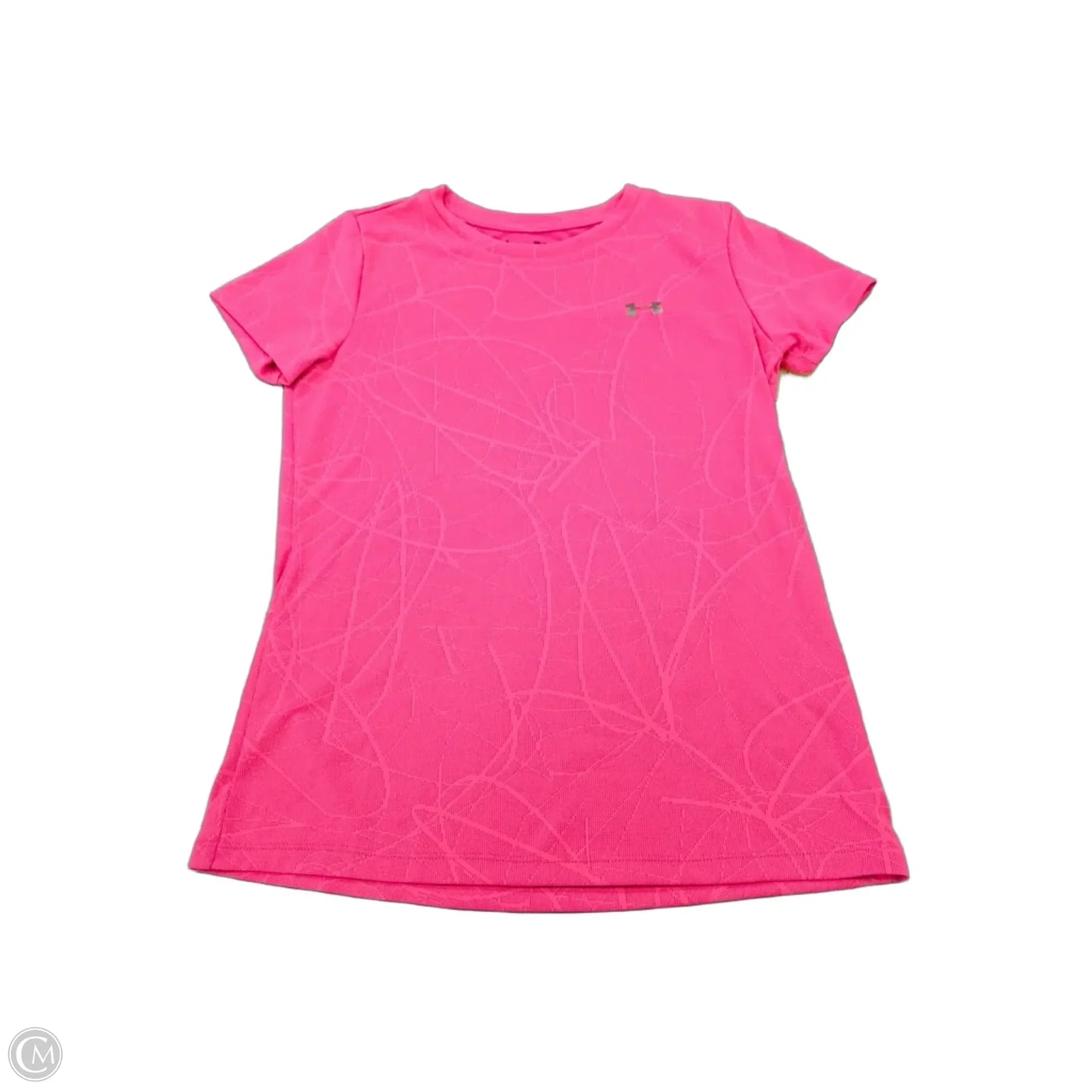Athletic Top Short Sleeve By Under Armour In Pink, Size: S