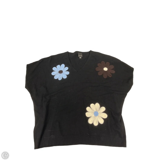 Sweater Short Sleeve By Aaeda In Black, Size: M