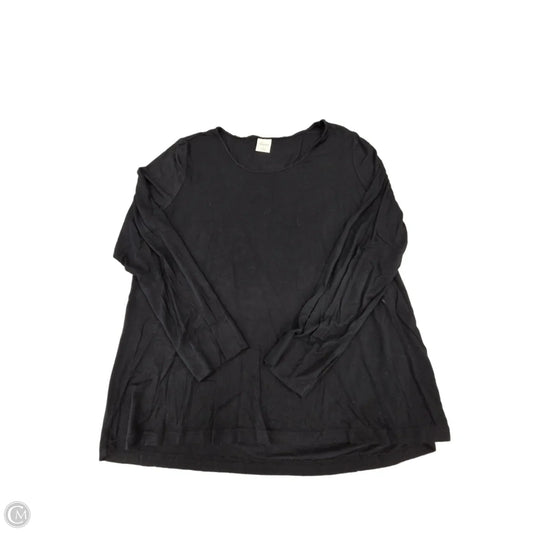 Top 2pc Long Sleeve By Soma In Black & White, Size: L