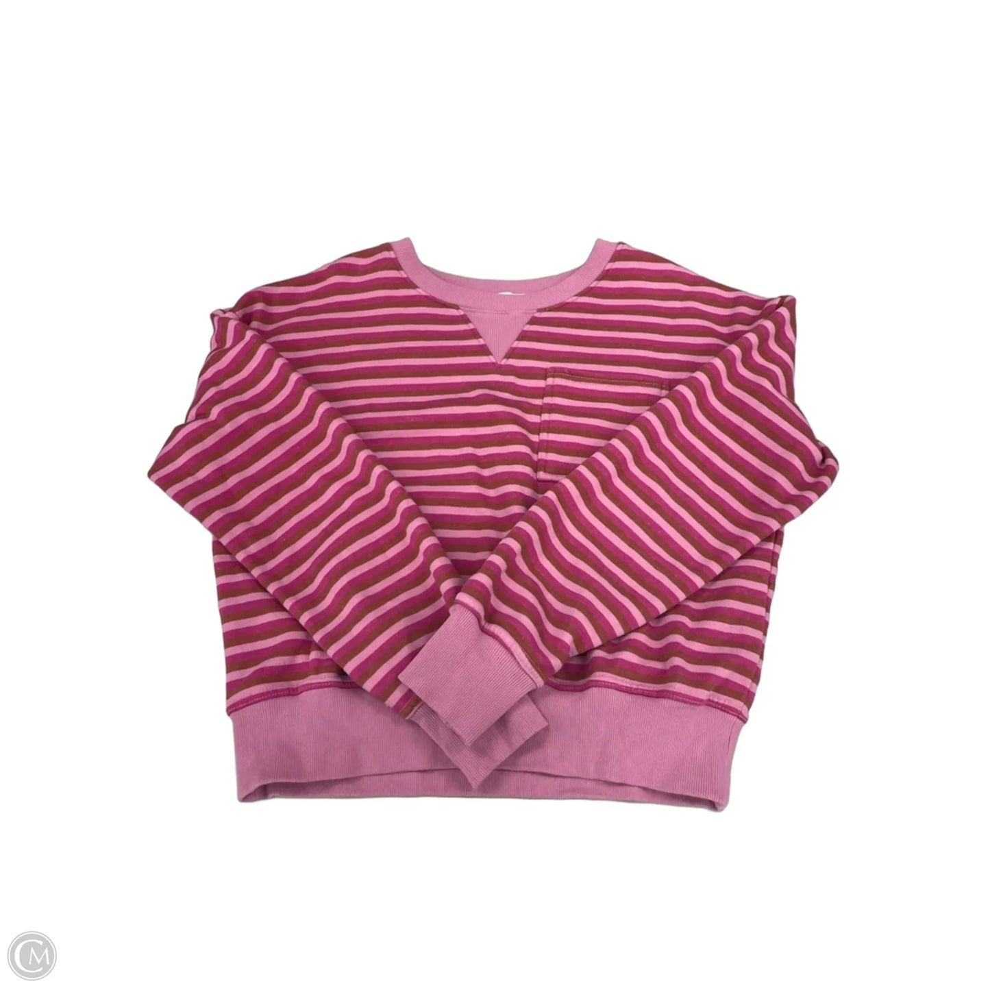 Sweatshirt Collar By Evereve In Striped Pattern, Size: M