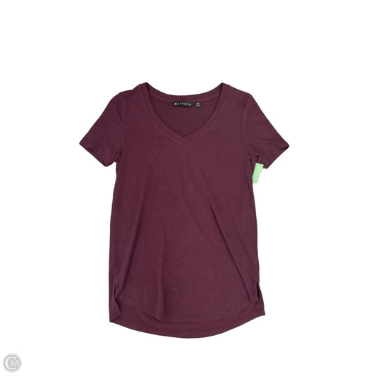 Athletic Top Short Sleeve By Athleta In Purple, Size: Xxs