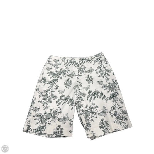 Shorts By Talbots In Green & White, Size: 8