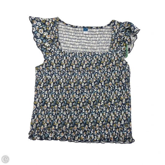 Top Short Sleeve By Old Navy In Floral Print, Size: L