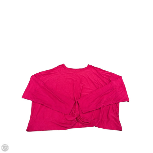 Athletic Top Long Sleeve Collar By Old Navy In Pink, Size: Xxl