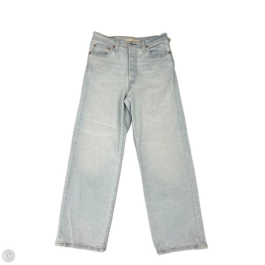 Jeans Straight By Levis Signature In Blue Denim, Size: 4