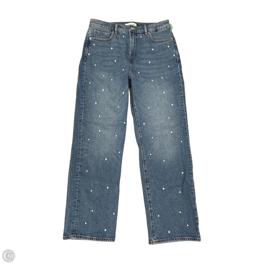 Jeans Straight By Loft In Blue Denim, Size: 4