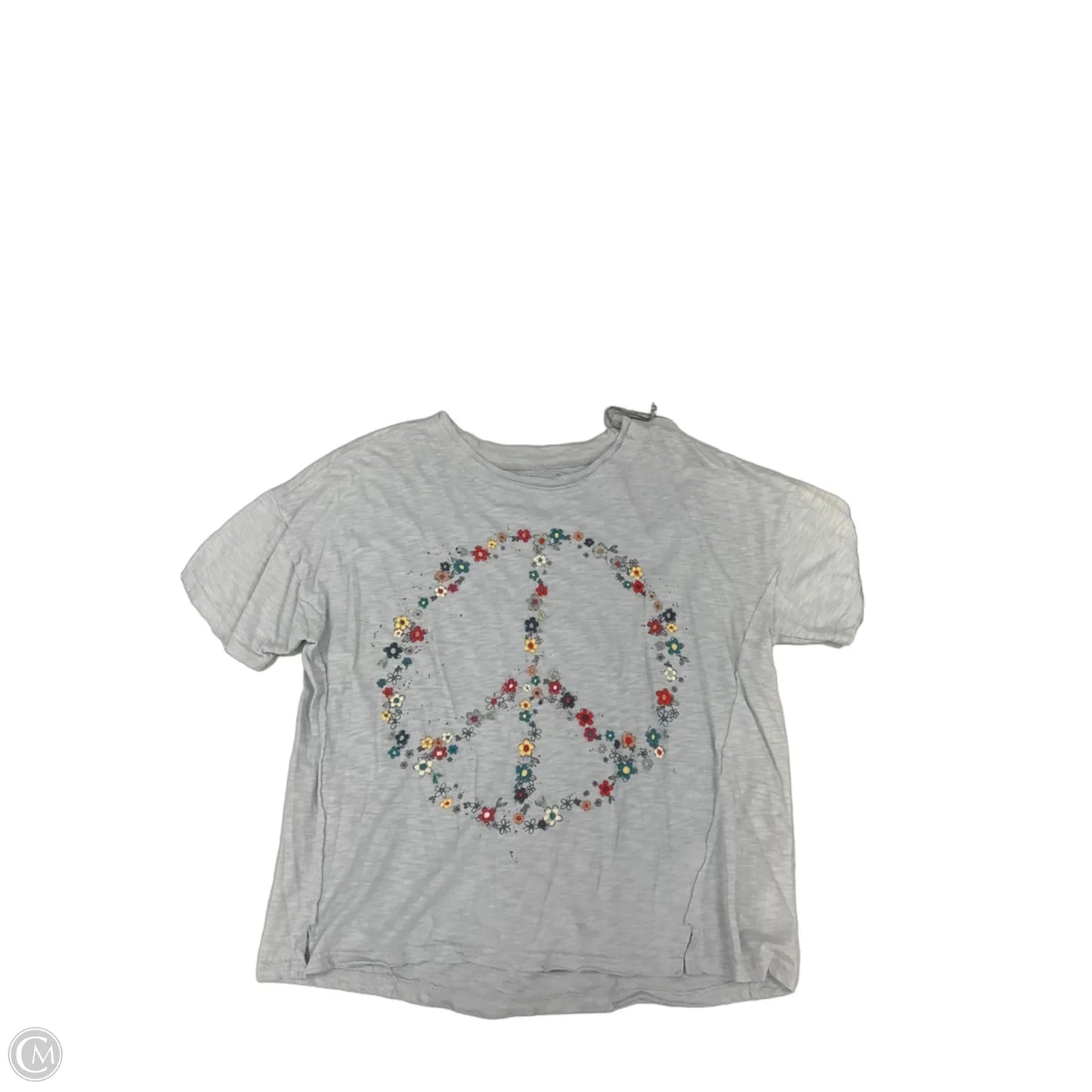 Top Short Sleeve By Cme In Grey, Size: Xs