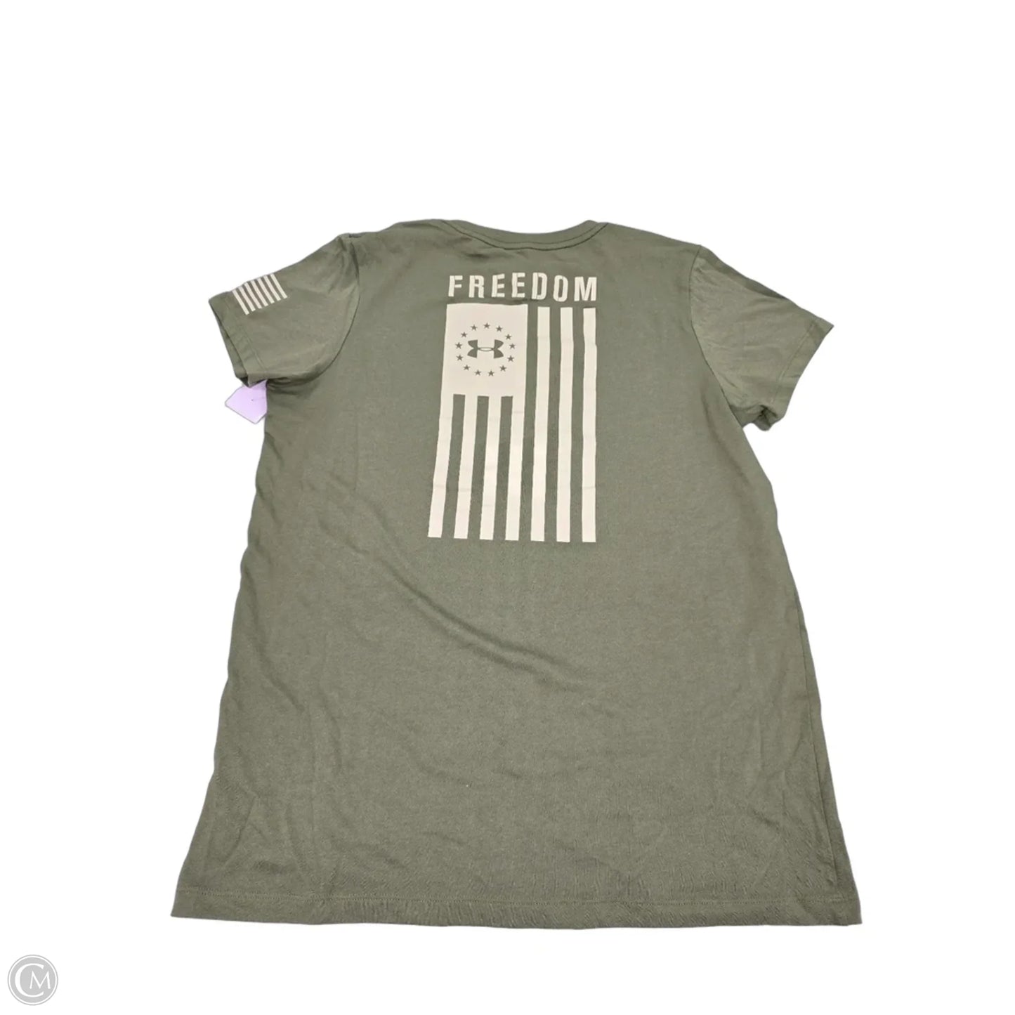 Top Short Sleeve By Under Armour In Green, Size: M