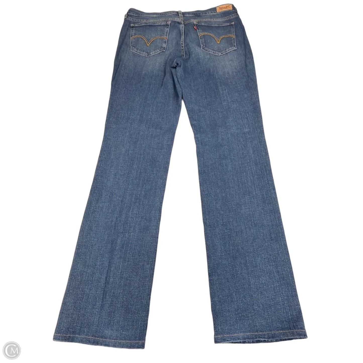 Jeans Straight By Levis In Blue Denim, Size: 10