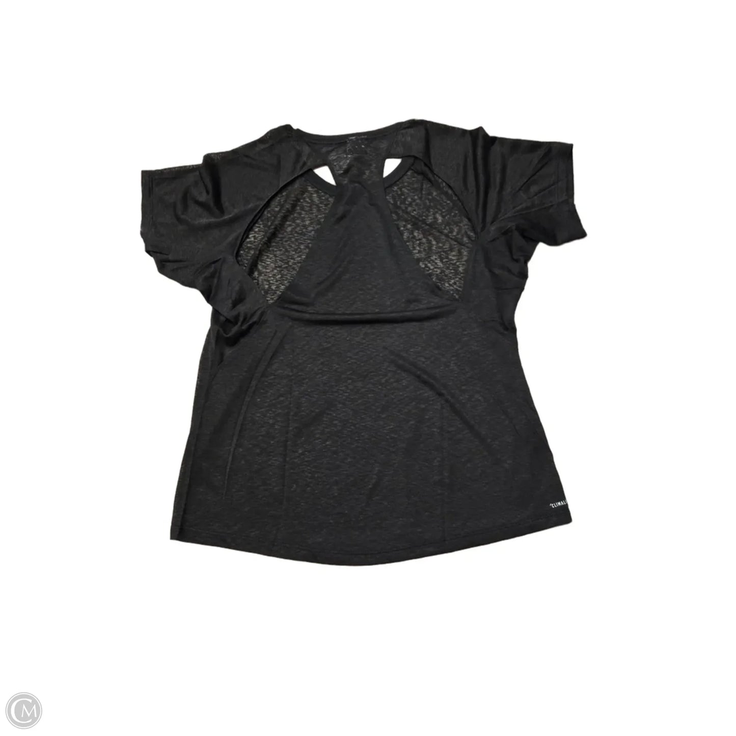 Athletic Top Short Sleeve By Adidas In Black, Size: Xl
