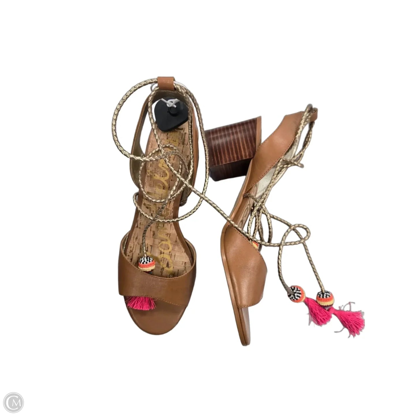 Sandals Heels Block By Sam Edelman In Brown, Size: 10