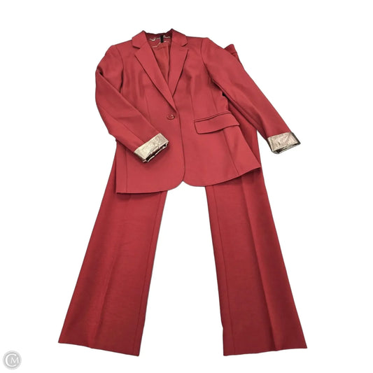 Pants Suit 2pc By White House Black Market In Red, Size: 4