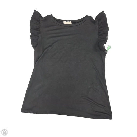 Top Short Sleeve By Les Amis In Black, Size: S
