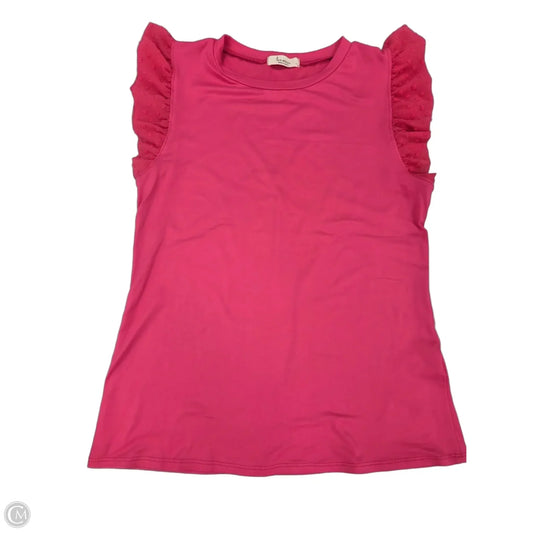 Top Short Sleeve By Les Amis In Pink, Size: S