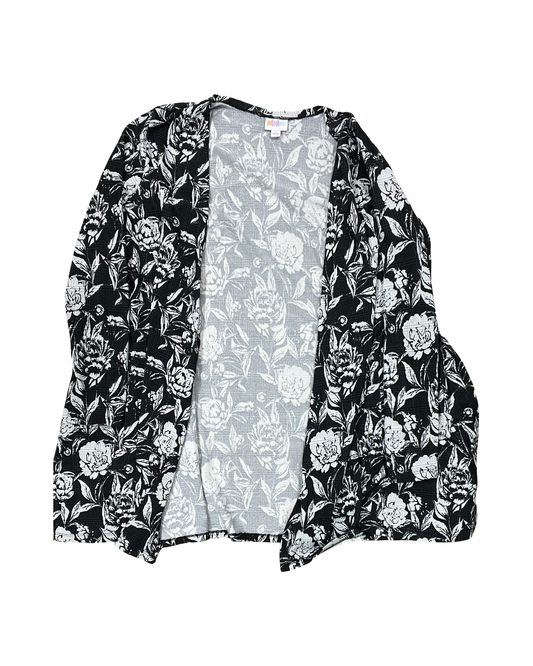 Cardigan By Lularoe In Black & White, Size:L
