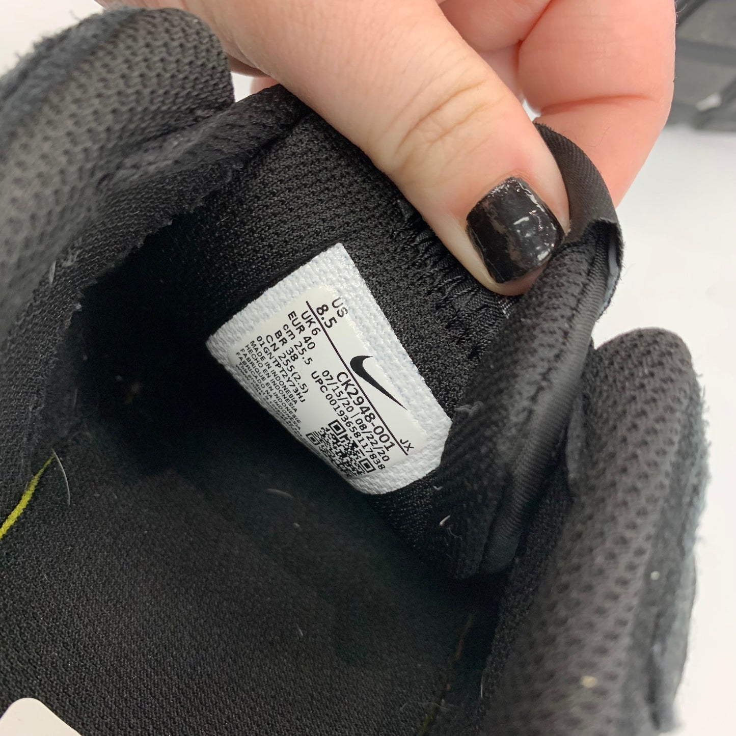 Shoes Athletic By Nike In Black, Size: 8.5