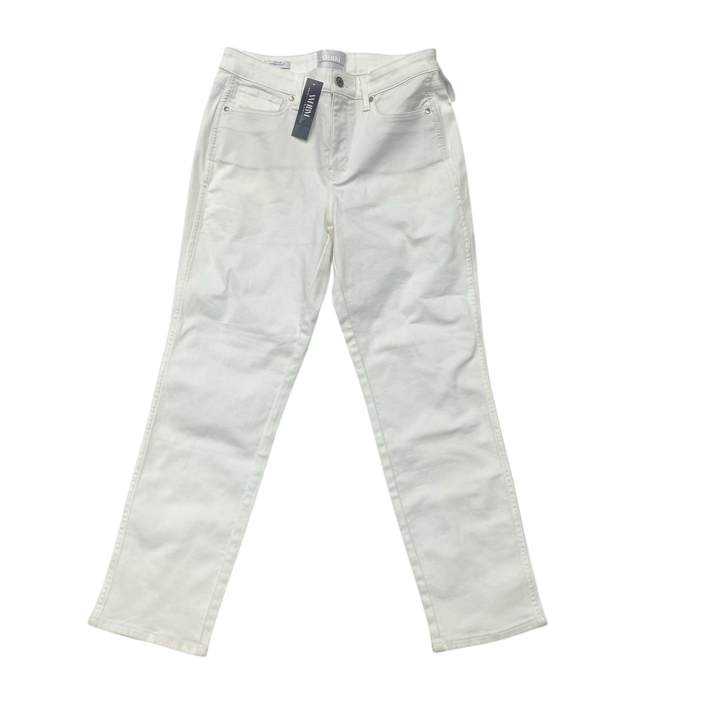 Jeans Straight By White House Black Market In White Denim, Size:6