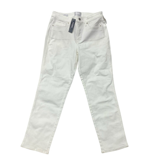 Jeans Straight By White House Black Market In White Denim, Size:6