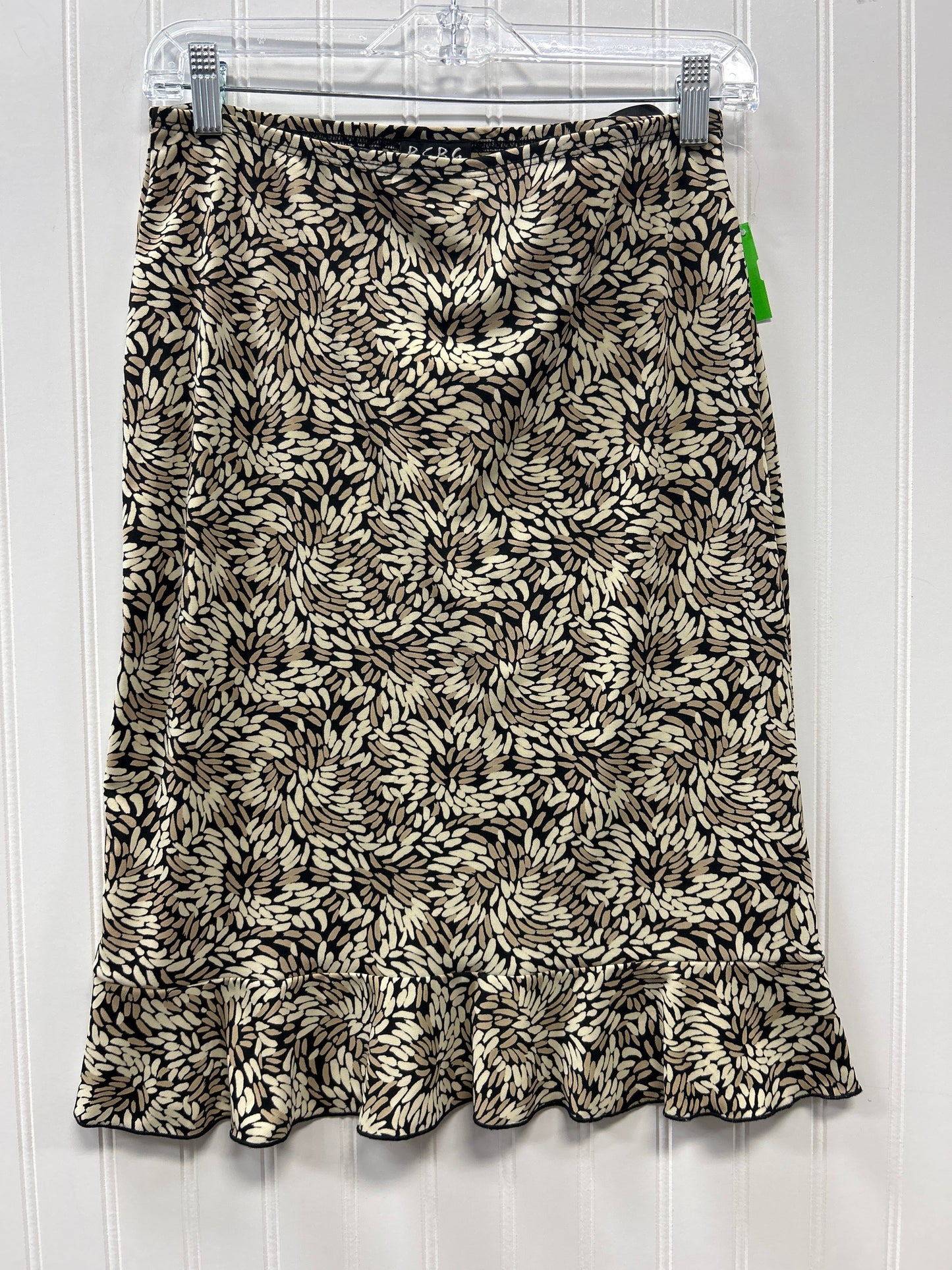 Skirt Midi By Bcbg In Black & Tan, Size:M