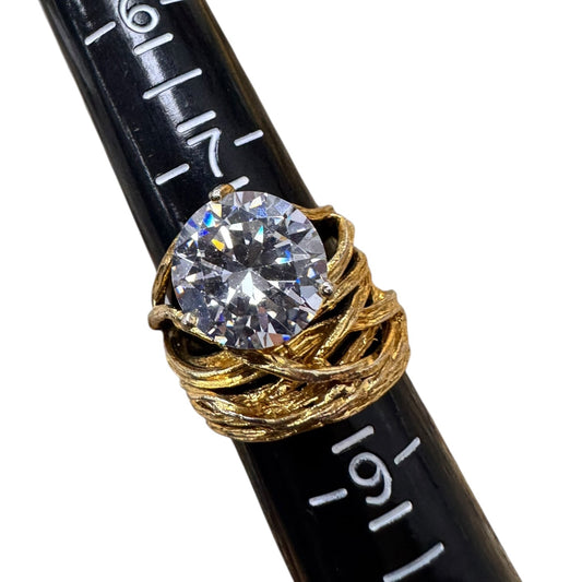 Ring Statement 925 By Cmc In Gold, Size:8