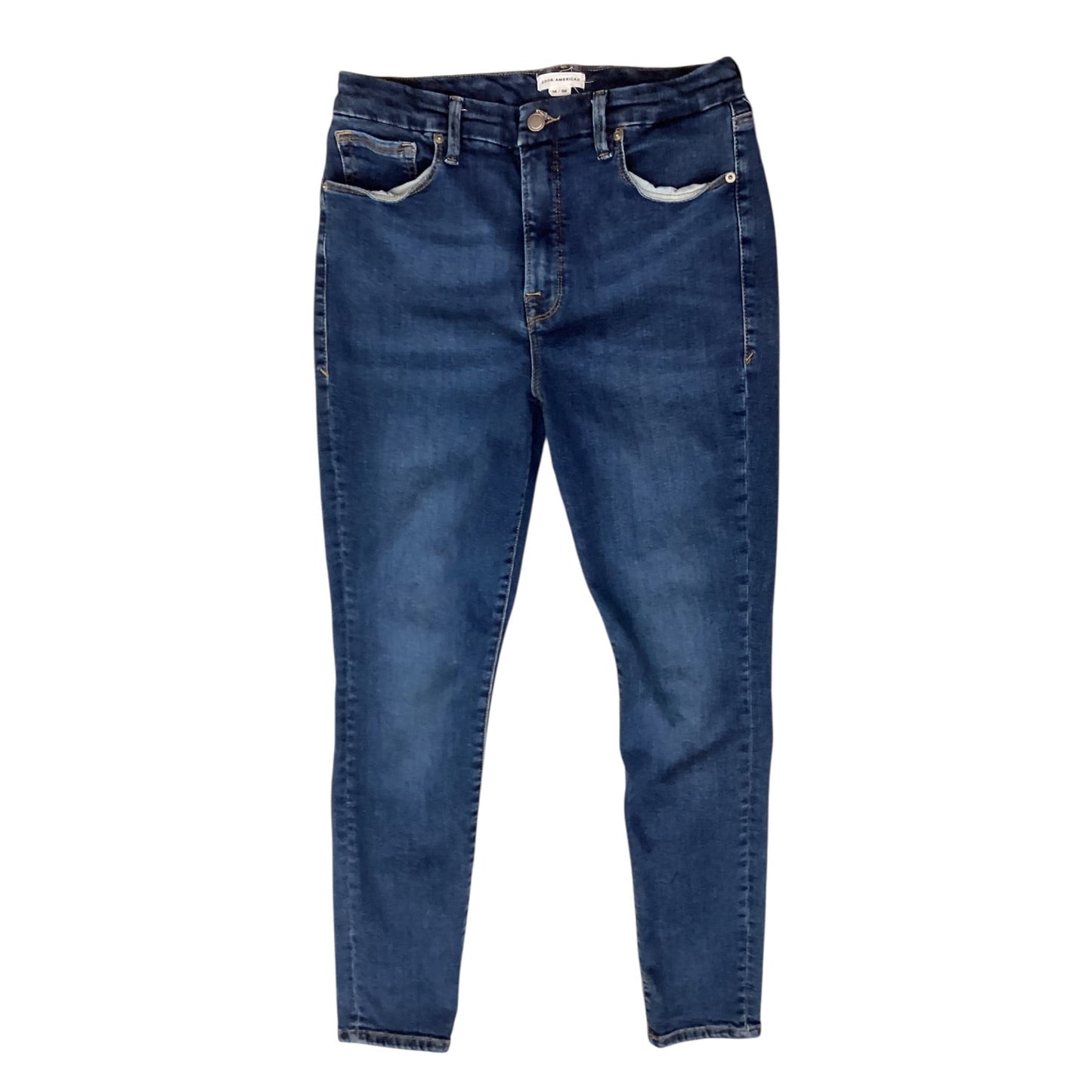 Jeans Skinny By Good American In Blue Denim, Size:14