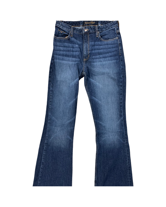 Jeans Wide Leg By Clothes Mentor In Blue Denim, Size:12
