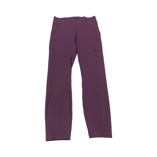 Athletic Leggings By Lululemon In Maroon, Size:6