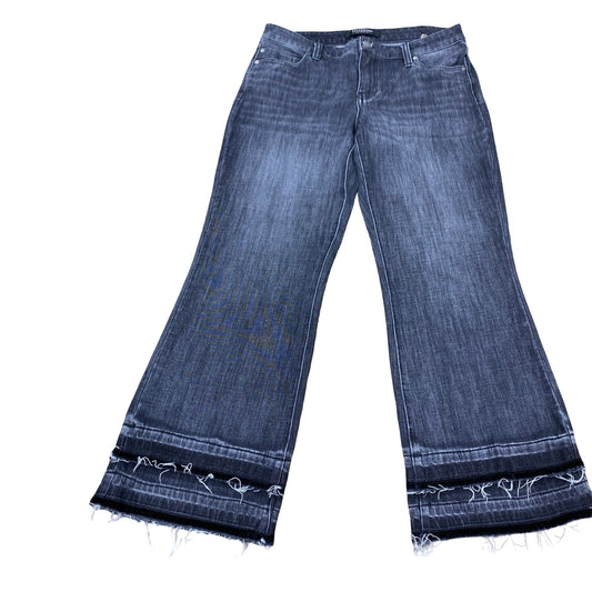 Jeans Straight By Liverpool In Grey Denim, Size:10