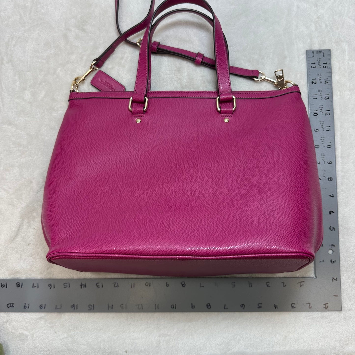 PLEAT Handbag Designer By Coach, Size: Medium